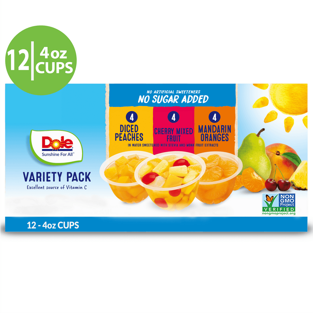 Dole Fruit Bowls Cherry Mixed Fruit No Sugar Added (4 oz., 12ct.)