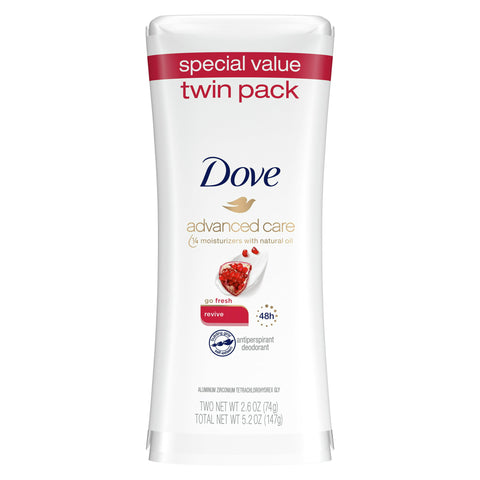 Dove Women’s Advanced Care Deodorant, Revive (2ct./2.6oz.)