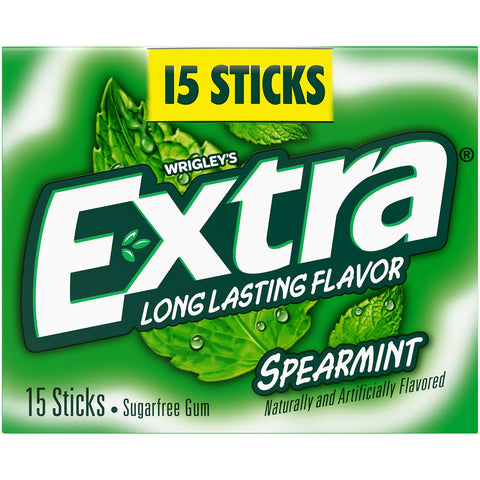 Extra Gum Sugar Free Chewing Gum, Spearmint (15ct.)