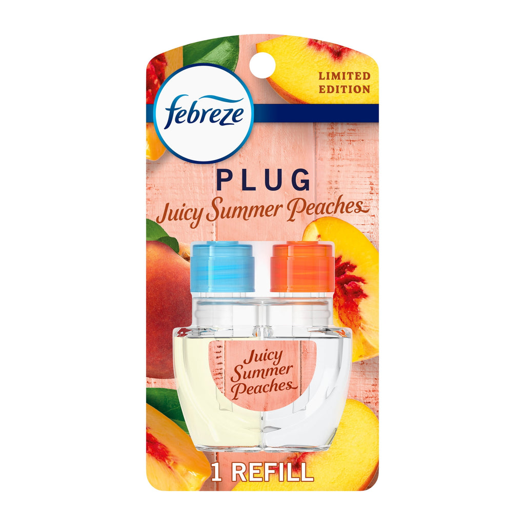 Febreze Plug In Air Freshener Scented Oil Refill, Juicy Summer Peaches (1ct.)