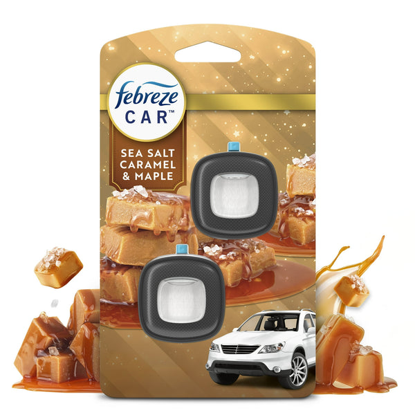 Febreze Car Air Vent Freshener, Sea Salt Caramel & Maple (2ct.)