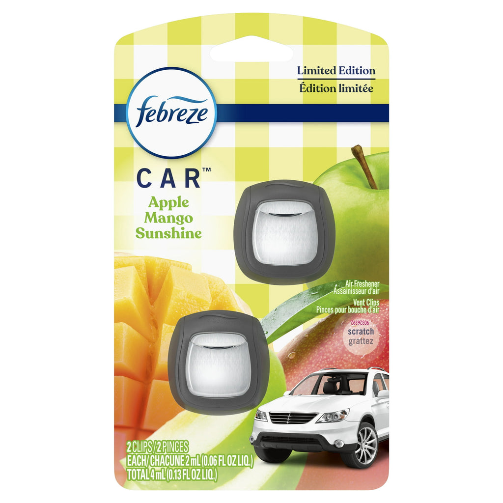 Febreze Car Air Vent Freshener, Apple Mango Sunshine (2ct.)