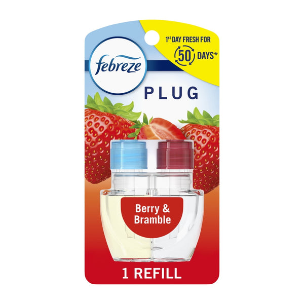 Febreze Plug In Air Freshener Scented Oil Refill, Berry & Bramble (1ct.)
