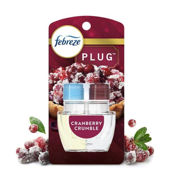 Febreze Plug In Air Freshener Scented Oil Refill, Cranberry Crumble (1ct.)
