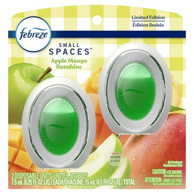 Febreze Small Spaces Air Freshener, Apple Mango Sunshine (0.25oz., 2ct.)