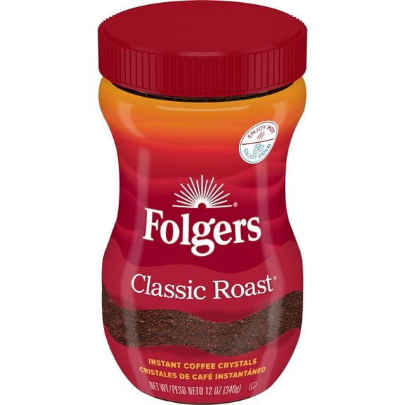 Folgers Instant Coffee Crystals, Classic Roast (12 oz.)