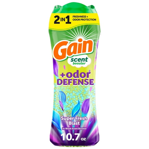 Gain + Odor Defense In-Wash Scent Booster, Super Fresh Blast Scent (10.7oz.)