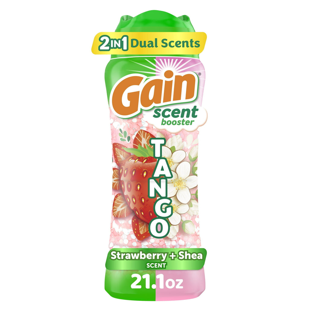 Gain Tango 2-in-1 Dual Scent In-Wash Laundry Scent Booster Beads, Strawberry + Shea (21.1oz.)