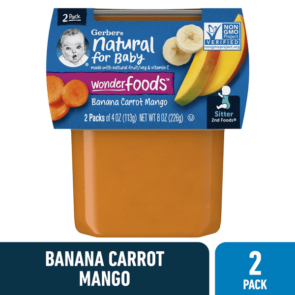 Gerber 2nd Foods, Banana Carrot Mango (2ct./4oz.)