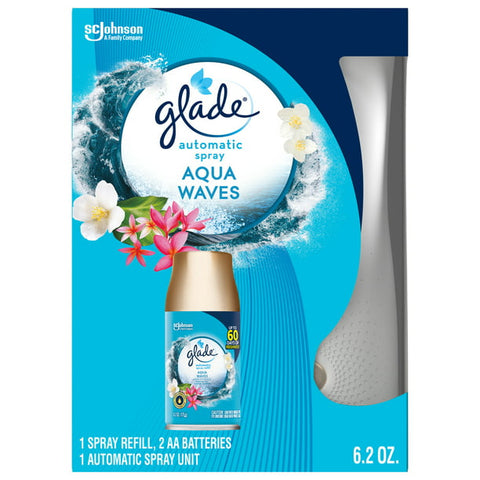 Glade Automatic Spray Starter Kit, Aqua Waves (6.2oz.)