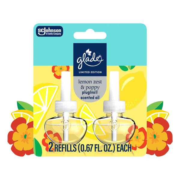 Glade PlugIns (2 Refills), Lemon Zest & Poppy (2ct., 0.67oz)