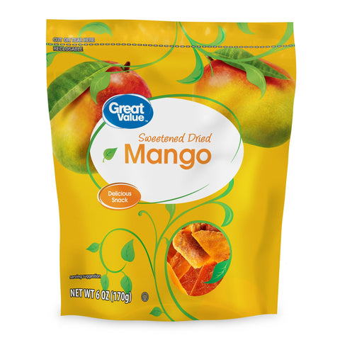 Great Value Sweetened Dried Mango, (6oz.)
