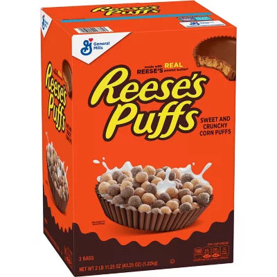 Reese's Puffs Peanut Butter Chocolate Cereal (51.4 oz., 2 pk.)