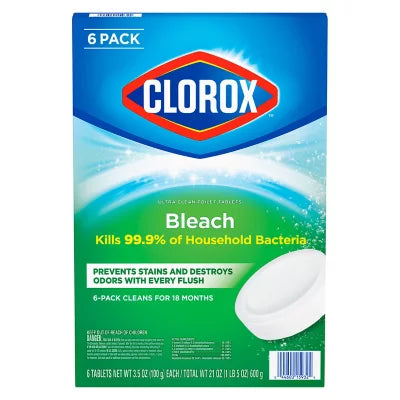 Clorox Automatic Toilet Bowl Cleaner Tablets w/Bleach (6 ct./3.5 oz.)