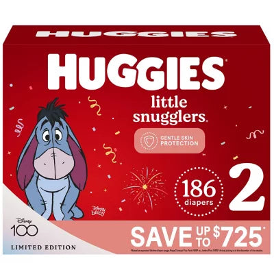 Huggies Little Snugglers Diapers Size 2, (186ct.)