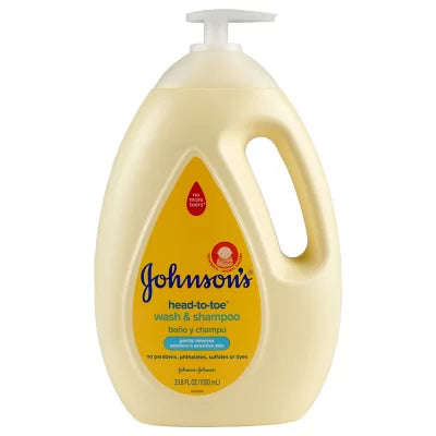 Johnson's Head-to-Toe Wash and Shampoo, (33.8oz.)