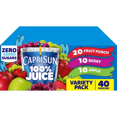 Caprisun 100% Variety Juice,  (40/6oz)