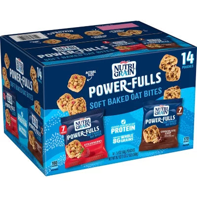 Nutri-Grain Power-Fulls Soft Baked Oat Bites, Variety Pack, (14 pk.)