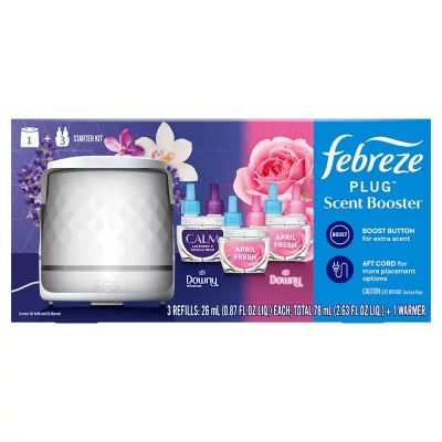 Febreze Scented Oil Starter Kit, Downy (1 Warmer, 3 Refills)