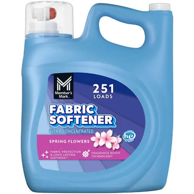 Member's Mark Liquid Fabric Softener, Spring Flowers Scent (170 fl. oz., 197 loads)