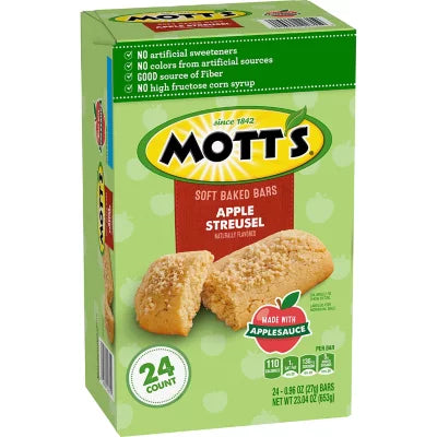 Mott's Soft Baked Apple Streusel Bars, (24ct.)