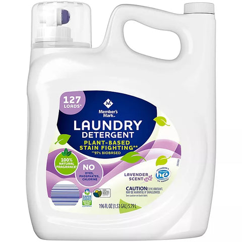 Member's Mark Plant Based Liquid Laundry Detergent, Lavender Scent  (196 fl. oz., 127 loads)