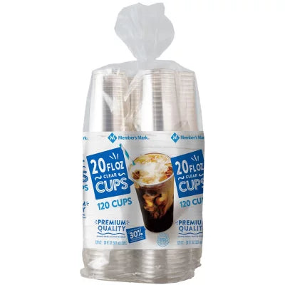 Member's Mark Clear Plastic Cups, (20oz./120ct.)