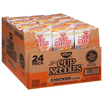 Nissin Cup Noodles, Chicken Flavor (24ct. 2.25oz.)