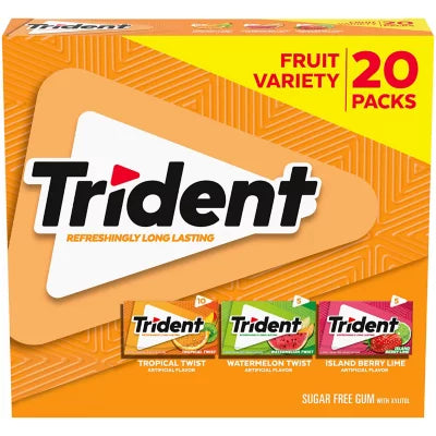 Trident Sugar Free Gum, Variety Pk (20ct.)