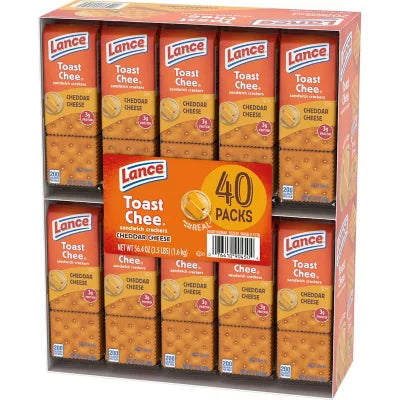 Lance ToastChee Cheddar Cheese Crackers, (40ct.)