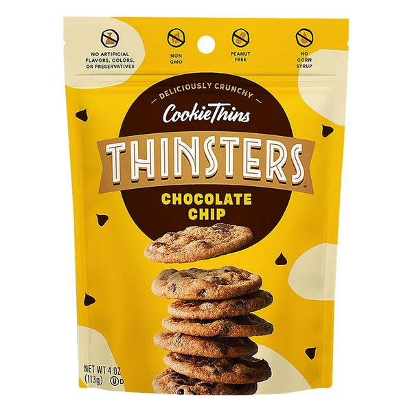 Thinsters Cookie Thins, Chocolate Chip Cookies, (4oz.)