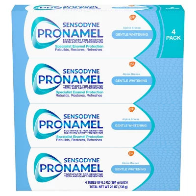 Sensodyne Pronamel Gentle Whitening Toothpaste for Sensitive Teeth, Alpine Breeze, (6.5oz., 4pk.)