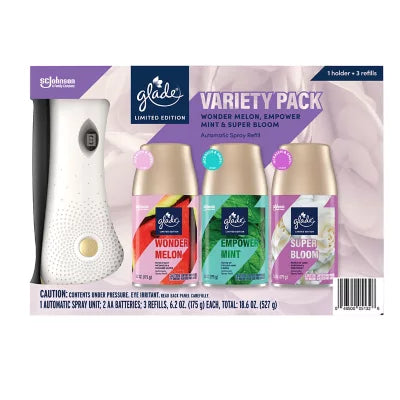 Glade Automatic Spray Starter 6.2oz. + 3 Refills (Spring Pack)