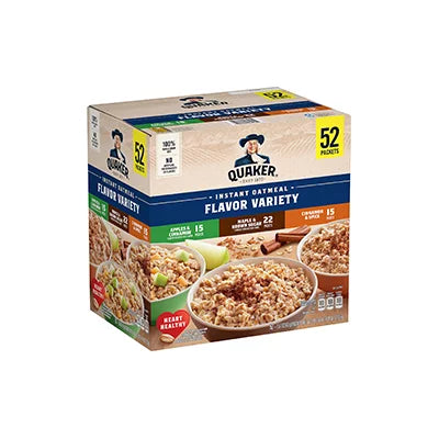 Quaker Instant Oatmeal Variety Pack, (52pk./1.46 oz.)