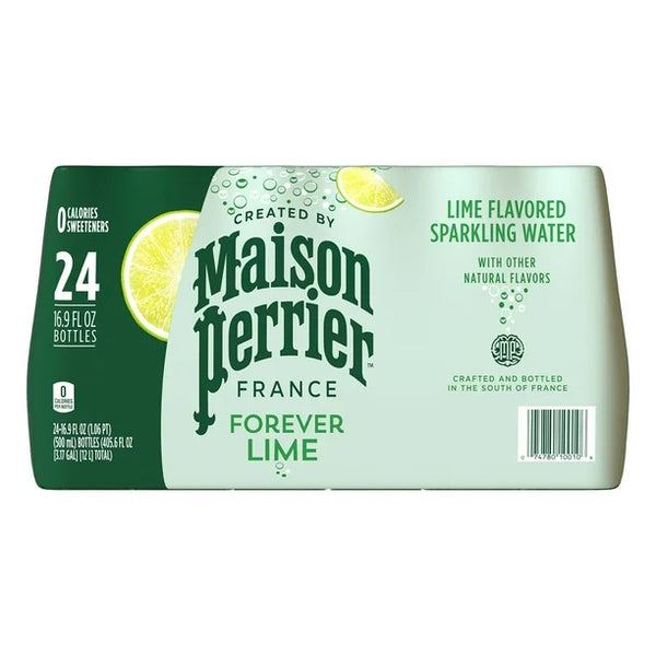 Maison Perrier Sparkling Natural Mineral Water, Lime (24 pk./16.9oz.)