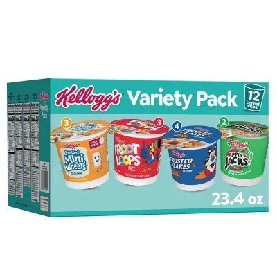 Kelloggs Cereal Cups Variety Pk, (12ct.)