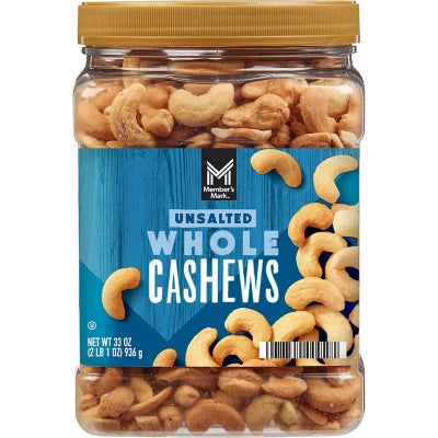 Member's Mark Unsalted  Whole Cashews (33 oz.)