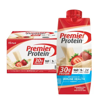 Premier Protein High Protein Shake, Strawberries & Cream (11fl. oz., 15pk.)