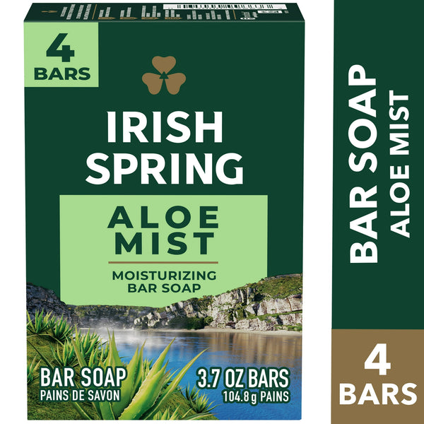 Irish Spring Bar Soap, Aloe Mist (4/3.7oz.)