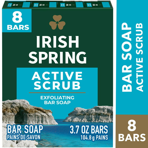 Irish Spring Active Scrub Bar Soap (3.75 oz., 8bars)