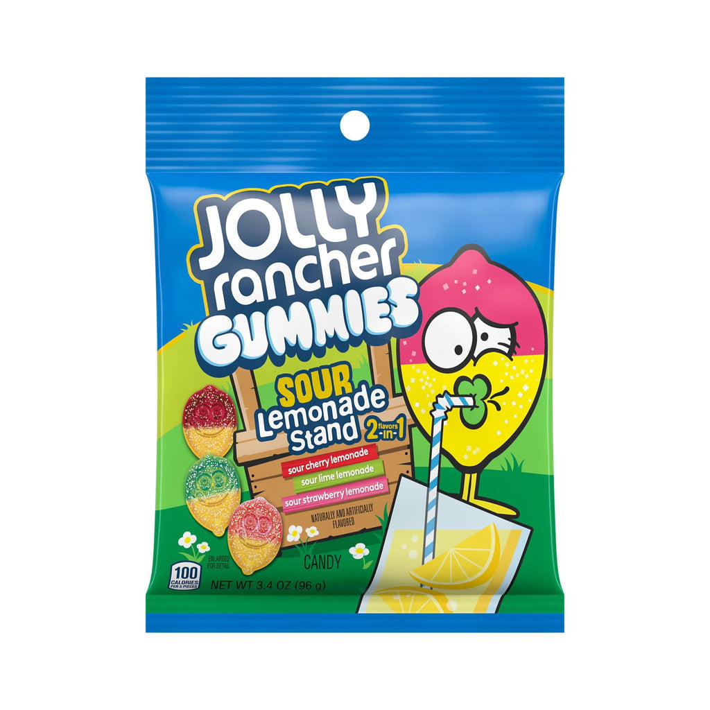 Jolly Rancher Gummies Sour Lemonade Stand Flavored Candy, (1.24oz.)