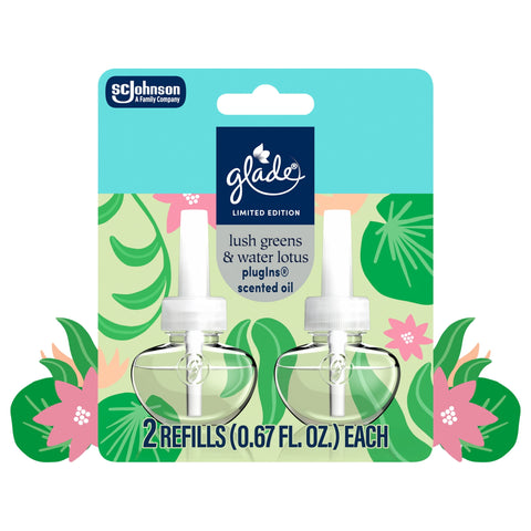 Glade PlugIns (2 Refills), Lush Greens & Water Lotus (2ct., 0.67oz)