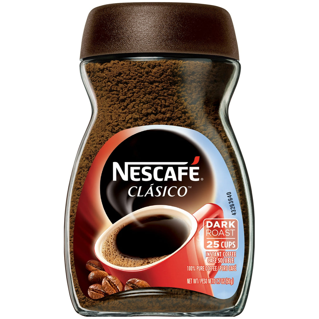 Nescafé Clasico, Dark Roast Instant Coffee, (1.7oz.)