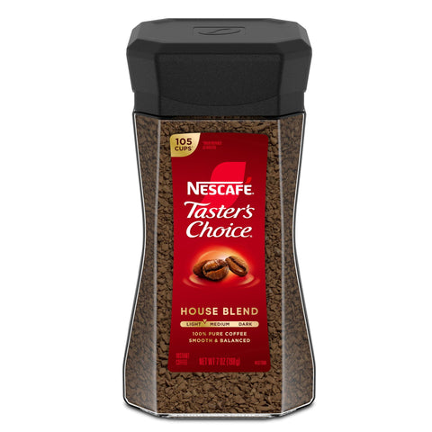 NESCAFÉ Taster's Choice House Blend, Light Medium Roast Instant Coffee, (7oz.)