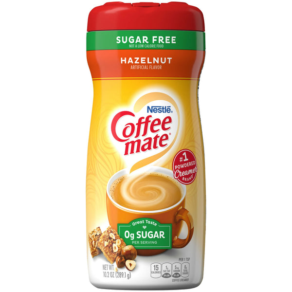 Nestle Coffee-mate Powdered Creamer, Hazelnut Caramel Sugar Free (10.2oz.)