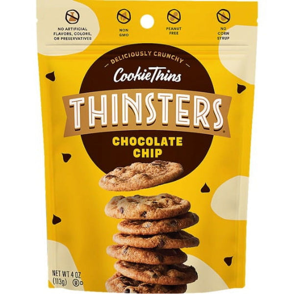 Thinsters Cookie Thins, Chocolate Chip Cookies, (16oz.)