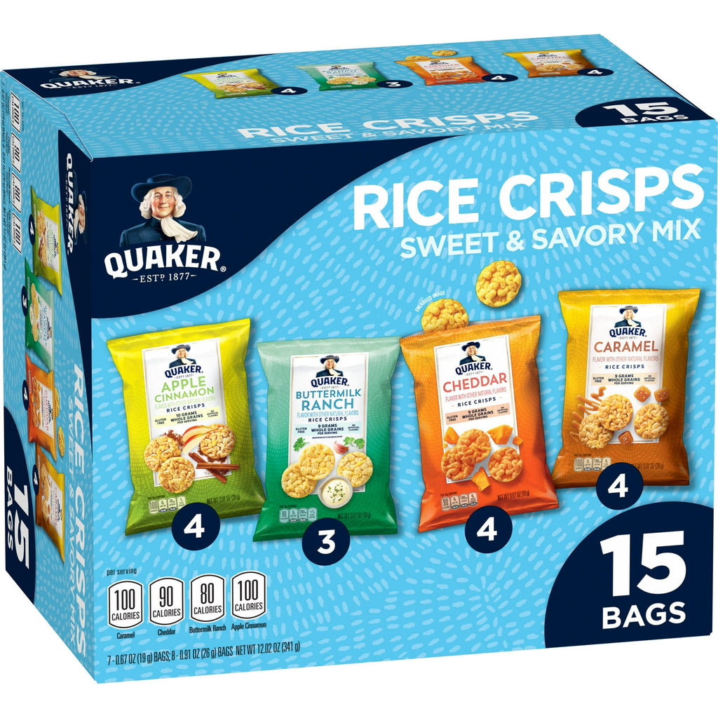 Quaker Rice Crisps Variety Pack, (15pk.)