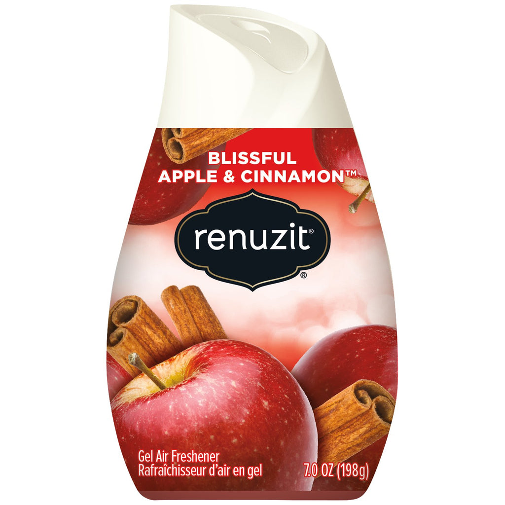 Renuzit Adjustable Solid Gel Air Freshener Cone, Blissful Apple & Cinnamon (7oz.)