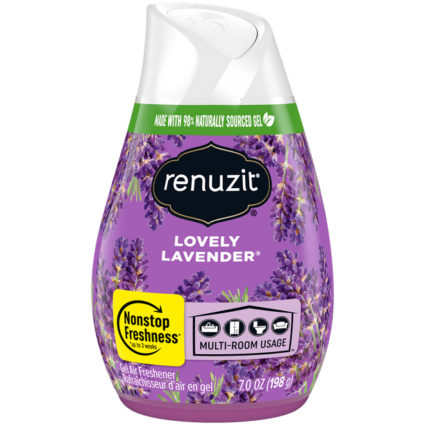 Renuzit Adjustable Solid Gel Air Freshener Cone, Lovely Lavender (7oz.)