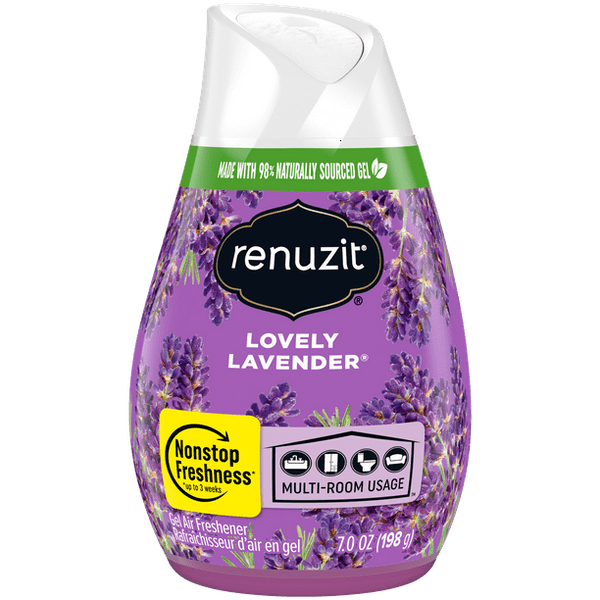 Renuzit Adjustable Solid Gel Air Freshener Cone, Lovely Lavender (7oz.)